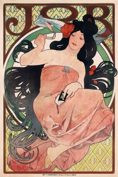 Carta da sigarette da Alphonse Mucha